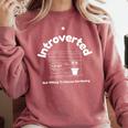Introverted But Willing To Discuss Gardening Introverts Comfort Colors Sweatshirt Crimson Introverted But Willing To Discuss Gardening Introverts Comfort Colors Sweatshirt Crimson