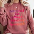 Introverted Willing To Discuss Hovawart Introvert Comfort Colors Sweatshirt Crimson