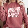 Introverted But Willing To Discuss Mycology Mushroom Comfort Colors Sweatshirt Crimson Introverted But Willing To Discuss Mycology Mushroom Comfort Colors Sweatshirt Crimson