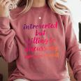 Introverted Willing To Discuss Pyrenean Mastiff Introvert Comfort Colors Sweatshirt Crimson