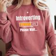Introverting Please Wait Humor Sarcastic Geek Gamer Jokes Premium Comfort Colors Sweatshirt Crimson Introverting Please Wait Humor Sarcastic Geek Gamer Jokes Premium Comfort Colors Sweatshirt Crimson