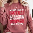 Introverts I May Look Calm But In My Head Comfort Colors Sweatshirt Crimson