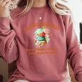 Introvert's Passion For French Patisserie Macarons Comfort Colors Sweatshirt Crimson