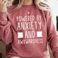 Introverts Social Anxiety Powered By Anxiety And Awkwardness Comfort Colors Sweatshirt Crimson Introverts Social Anxiety Powered By Anxiety And Awkwardness Comfort Colors Sweatshirt Crimson