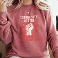 Introverts Unite Introverting Introverts At Home Comfort Colors Sweatshirt Crimson Introverts Unite Introverting Introverts At Home Comfort Colors Sweatshirt Crimson