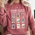 Introverts Unite Sarcastic Joke Humor Sarcasm Comfort Colors Sweatshirt Crimson Introverts Unite Sarcastic Joke Humor Sarcasm Comfort Colors Sweatshirt Crimson