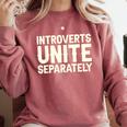 Introverts Unite Separately I Introvert Comfort Colors Sweatshirt Crimson Introverts Unite Separately I Introvert Comfort Colors Sweatshirt Crimson
