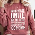 Introverts Unite We'Re Here We'Re Uncomfortable Comfort Colors Sweatshirt Crimson Introverts Unite We'Re Here We'Re Uncomfortable Comfort Colors Sweatshirt Crimson