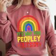 It's Way Too Peopley Outside Anti Social Introvert Comfort Colors Sweatshirt Crimson