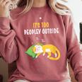It's Too Peopley Outside Introvert And Cat Lover Comfort Colors Sweatshirt Crimson It's Too Peopley Outside Introvert And Cat Lover Comfort Colors Sweatshirt Crimson