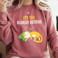 It's Too Peopley Outside Introvert And Cat Lover Comfort Colors Sweatshirt Crimson It's Too Peopley Outside Introvert And Cat Lover Comfort Colors Sweatshirt Crimson