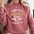 Jeremiah I Know Plans Graduation 2019 College Graduate Comfort Colors Sweatshirt Crimson