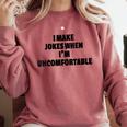 I Make Jokes When Im Uncomfortable Sarcastic Introvert Comfort Colors Sweatshirt Crimson I Make Jokes When Im Uncomfortable Sarcastic Introvert Comfort Colors Sweatshirt Crimson