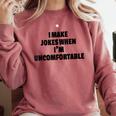 I Make Jokes When Im Uncomfortable Sarcastic Introvert Comfort Colors Sweatshirt Crimson