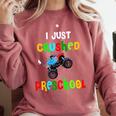 I Just Crushed Preschool Monster Graduation Comfort Colors Sweatshirt Crimson