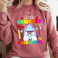 I Just Crushed Preschool Pre-K Preschoolers Graduation Comfort Colors Sweatshirt Crimson