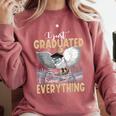 I Just Graduated I Know Everything Graduation Comfort Colors Sweatshirt Crimson