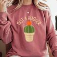 Kawaii Grumpy Cactus Not a Hugger Plant Introvert Comfort Colors Sweatshirt Crimson Kawaii Grumpy Cactus Not a Hugger Plant Introvert Comfort Colors Sweatshirt Crimson
