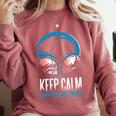 Keep Calm Earthlings Are Strange Alien Introvert Comfort Colors Sweatshirt Crimson