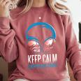 Keep Calm Earthlings Are Strange Alien Introvert Comfort Colors Sweatshirt Crimson