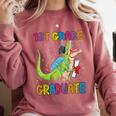 Kids 1st Grade Graduate Dinosaur Trex 1st Grade Graduation Comfort Colors Sweatshirt Crimson