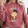 Kids 8th Grade Nailed It Monkey Graduation Comfort Colors Sweatshirt Crimson