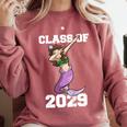 Kids Class Of 2029 Shirt Graduation Dabbing Mermaid Shirt Comfort Colors Sweatshirt Crimson