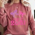 Kids Class Of 2031 Kindergarten Girls Graduation T-Shirt Comfort Colors Sweatshirt Crimson