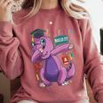 Kids Dabbing T Rex Graduation Kindergarten Class Of 2019 Comfort Colors Sweatshirt Crimson
