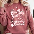 Kids Girls Kindergarten Graduation Outfit Comfort Colors Sweatshirt Crimson