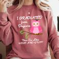 Kids I Graduated From Daycare Graduation T-Shirt For Girls Comfort Colors Sweatshirt Crimson