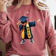 Kids HBCU Boys Grad Dabbing Graduation Comfort Colors Sweatshirt Crimson