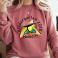 Kids Kindergarten 2018 Nailed It Graduation Comfort Colors Sweatshirt Crimson