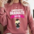 Kids Kindergarten Graduate 2018 Graduation Girls Comfort Colors Sweatshirt Crimson