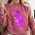 Kids Kindergarten Graduation Idea For Girls Dinosaur Comfort Colors Sweatshirt Crimson