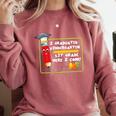 Kids Kindergarten Graduation Students Going To 1st Grade Comfort Colors Sweatshirt Crimson