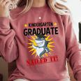 Kids Kindergarten Nailed It Shirt 2019 Shark Graduation Tee Comfort Colors Sweatshirt Crimson