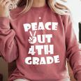 Kids Kids Peace Out 4th Grade For Graduation Comfort Colors Sweatshirt Crimson