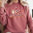 Kids Peace Out Kindergarten Graduation Kindergarten Graduate Comfort Colors Sweatshirt Crimson