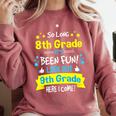 Kids So Long 8th Grade Graduation Here I Come 9th Grade Comfort Colors Sweatshirt Crimson