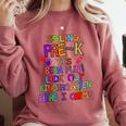 Kids So Long Kindergarten Here I Come Pre-K Graduation Graduate Comfort Colors Sweatshirt Crimson