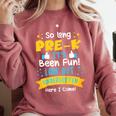 Kids So Long Pre-K Graduation 2025 School Kindergarten Here Come Comfort Colors Sweatshirt Crimson