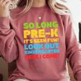 Kids So Long PRE-K It's Been Fun Shirt Boy Girl Graduation Comfort Colors Sweatshirt Crimson