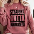 Kids Straight Outta Kindergarten Shirt Boy Girl Graduation Comfort Colors Sweatshirt Crimson