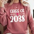 Kindergarten Class Of 2038 First Day School Graduation Girls Comfort Colors Sweatshirt Crimson