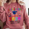 Kindergarten Graduation Class 2024 1st Grade Here I Come Comfort Colors Sweatshirt Crimson