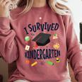 Kindergarten Graduation Shirt I Survived Kindergarten Comfort Colors Sweatshirt Crimson