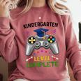 Kindergarten Level Complete Graduation Class 2023 Gamer Kids Comfort Colors Sweatshirt Crimson