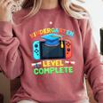 Kindergarten Level Complete Graduation Class 2025 Gamer Boys Comfort Colors Sweatshirt Crimson