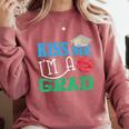 Kiss Me I'm A Grad 2018 Senior Graduation Comfort Colors Sweatshirt Crimson